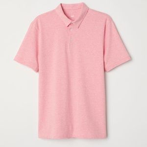 Pink slim fit H&M polo shirt